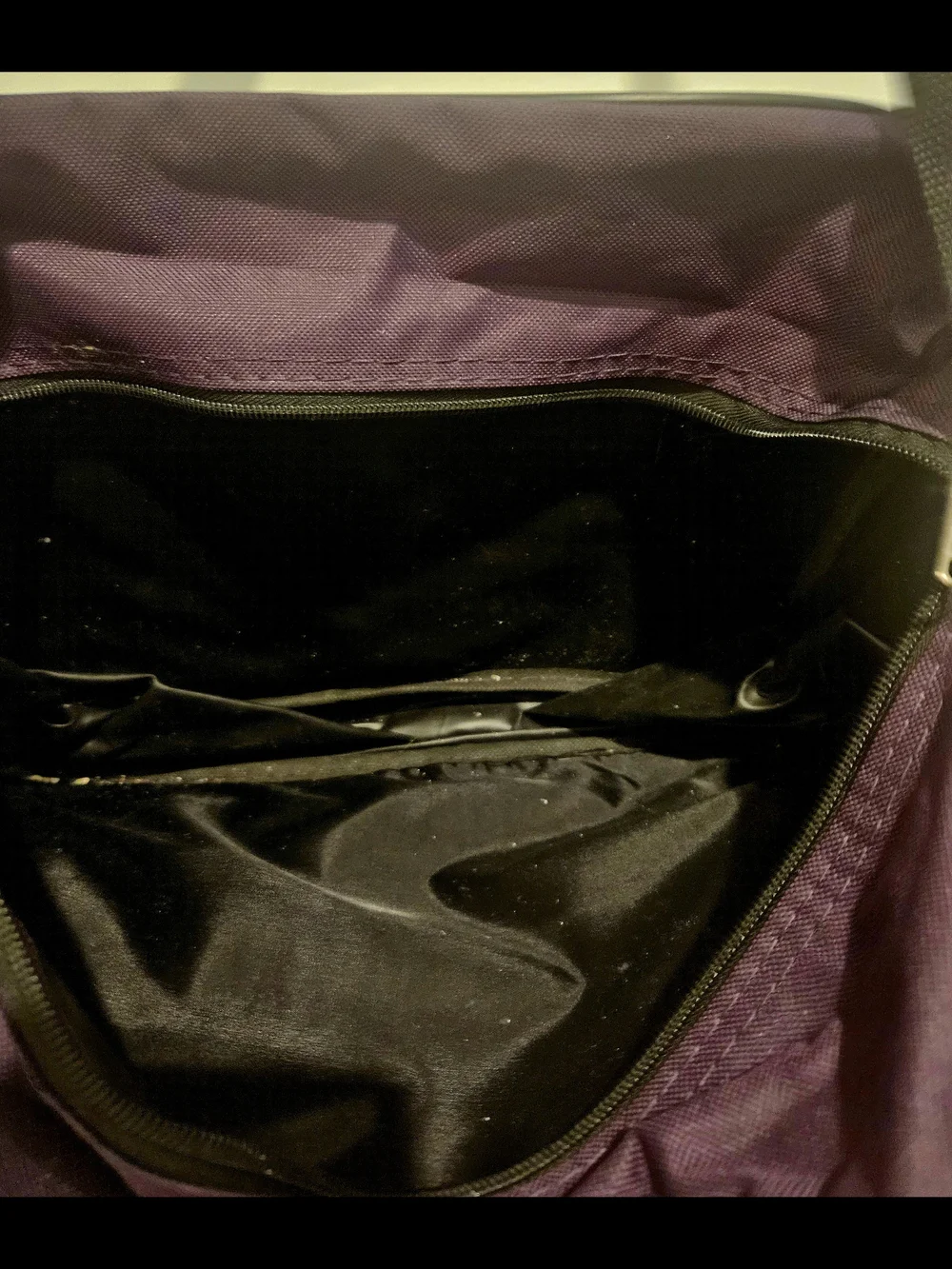 American Tourister Purple Messenger Bag with Black Trim